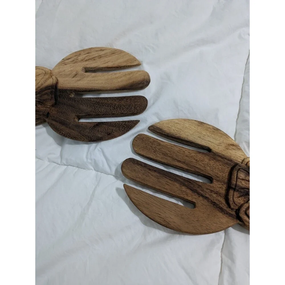 Wooden Salad Serving Hands 9